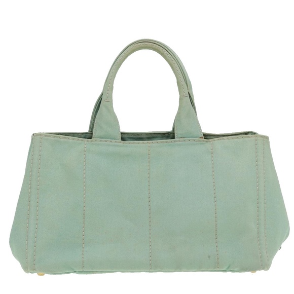 PRADA Canapa GM Hand Bag Canvas Green Auth hk1388 - Picture 3 of 16